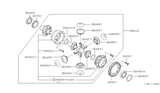 Diagram for Infiniti I30 Pinion Bearing - 38440-96E00