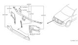 Diagram for 1999 Infiniti I30 Radiator Support - 62520-40U00