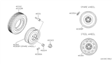 Diagram for 2001 Infiniti I30 Spare Wheel - 40300-V8000