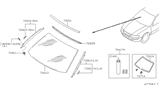 Diagram for 1999 Infiniti I30 Windshield - 72712-42U20