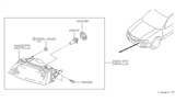 Diagram for Infiniti I30 Headlight Bulb - 26296-89908