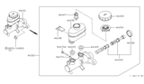 Diagram for 1996 Infiniti I30 Brake Master Cylinder - 46010-41U10