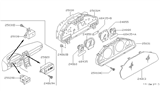 Diagram for 1996 Infiniti I30 Speedometer - 24820-40U00