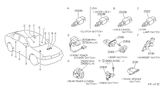Diagram for Infiniti Door Jamb Switch - 25360-41L11