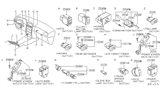 Diagram for Infiniti G20 Power Window Switch - 25401-62J15