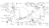 Diagram for 1996 Infiniti G20 Transfer Case Mount - 11320-64J20