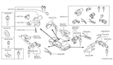 Diagram for Infiniti G20 Door Lock Cylinder - 80600-62J26