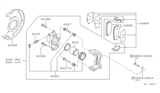 Diagram for 1991 Infiniti G20 Brake Caliper - 41001-71E02