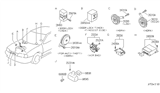 Diagram for 1995 Infiniti G20 Horn - 25620-62J00