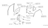 Diagram for Infiniti G20 Window Run - 82223-50J00