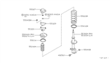 Diagram for Infiniti G20 Coil Spring Insulator - 55034-63J00