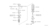 Diagram for 1993 Infiniti G20 Coil Spring Insulator - 55034-63J00