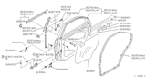 Diagram for Infiniti G20 Window Run - 82214-50J00