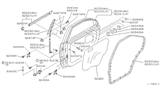 Diagram for 1994 Infiniti G20 Window Run - 82214-50J00