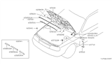 Diagram for Infiniti G20 Lift Support - 65771-50J00