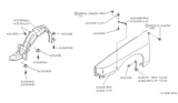 Diagram for Infiniti G20 Wheelhouse - 63842-50J00