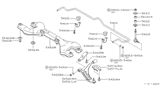 Diagram for Infiniti G20 Crossmember Bushing - 54464-50J00