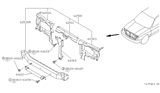 Diagram for 1991 Infiniti G20 Radiator Support - 62519-62J25