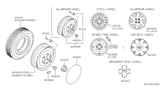 Diagram for 1994 Infiniti G20 Lug Nuts - 40224-V5500