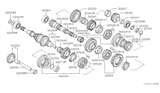 Diagram for 1999 Infiniti G20 Input Shaft Bearing - 32219-50J00