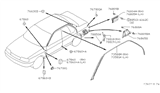 Diagram for 1993 Infiniti G20 Weather Strip - 76842-50J00