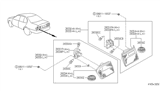 Diagram for 1992 Infiniti G20 Tail Light - B6555-62J00