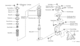 Diagram for Infiniti G20 Bump Stop - 54050-50J15