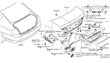 Diagram for Infiniti M35 Trunk Lid Lift Support - 84430-EG000