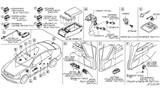 Diagram for Infiniti M35 Door Lock Switch - 25380-EG010