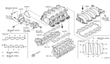 Diagram for Infiniti Intake Manifold Gasket - 14035-JP00A