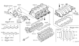 Diagram for 2019 Infiniti Q70 Intake Manifold Gasket - 14035-JP00A