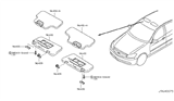 Diagram for 2009 Infiniti M45 Sun Visor - 96401-EH120