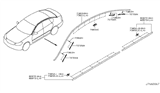 Diagram for 2010 Infiniti M35 Door Moldings - 82871-EJ81A