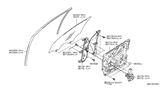 Diagram for Infiniti M45 Window Run - 80330-EG000