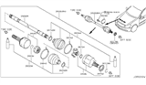 Diagram for 2014 Infiniti QX50 Axle Shaft - 39100-1BA0A