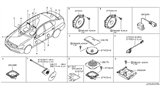 Diagram for Infiniti M45 Car Speakers - 28156-AM900