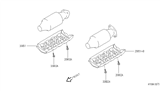 Diagram for 1993 Infiniti Q45 Exhaust Heat Shield - 20852-64U01