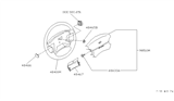 Diagram for 1996 Infiniti J30 Steering Wheel - 48430-14Y12