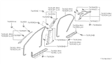 Diagram for 1993 Infiniti J30 Door Moldings - 76921-10Y60