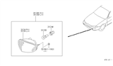 Diagram for 1994 Infiniti J30 Side Marker Light - B6130-10Y00