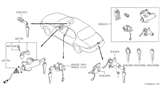 Diagram for Infiniti J30 Door Lock Cylinder - 84660-10Y26