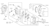 Diagram for 1996 Infiniti J30 Brake Dust Shields - 41150-0P600