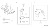 Diagram for Infiniti G20 Interior Light Bulb - 26470-60U00