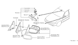 Diagram for 1997 Infiniti J30 Car Mirror - 96365-12Y01