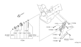 Diagram for Infiniti Idler Pulley Bolt - 11928-42L01