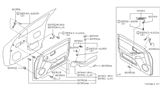 Diagram for 1996 Infiniti J30 Armrest - 80940-10Y00