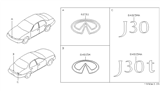 Diagram for 1994 Infiniti J30 Emblem - 62889-10Y02