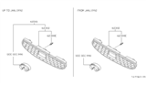 Diagram for 1993 Infiniti J30 Grille - 62310-10Y02