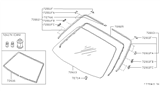 Diagram for 1993 Infiniti J30 Windshield - 72712-10Y10