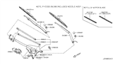 Diagram for Infiniti G35 Wiper Blade - 28890-CG000